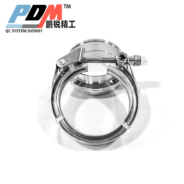 Auto Exhuast Pipe V Band Clamp Stainless Steel Quick Release V Band Clamps Exhaust Pipe Clamps Automotive Exhaust System Clamps V-Band Clamp &amp; Flanges Fits