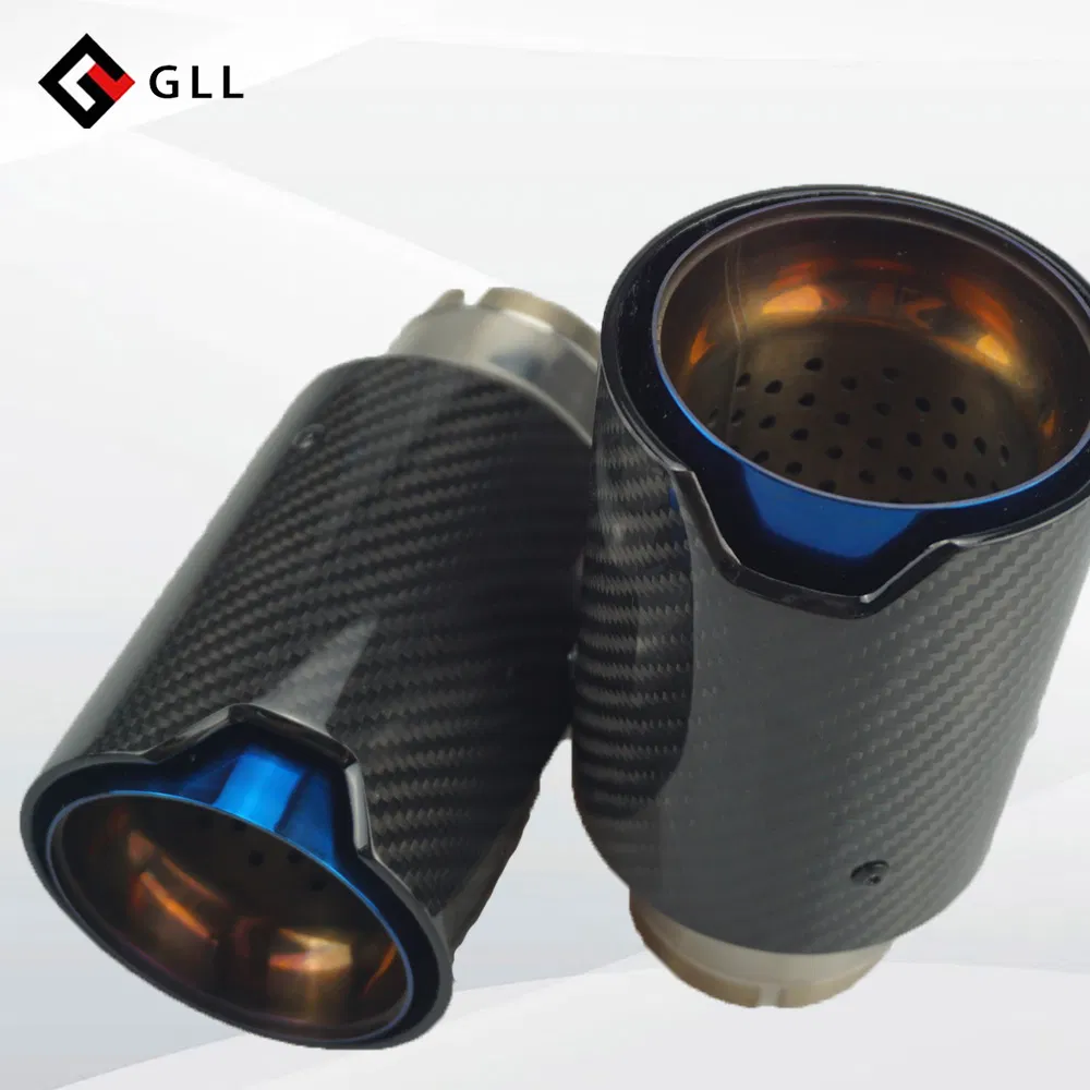 Car Carbon Fiber Auto Exhaust Pipe Muffler End Tips for 63mm 89mm