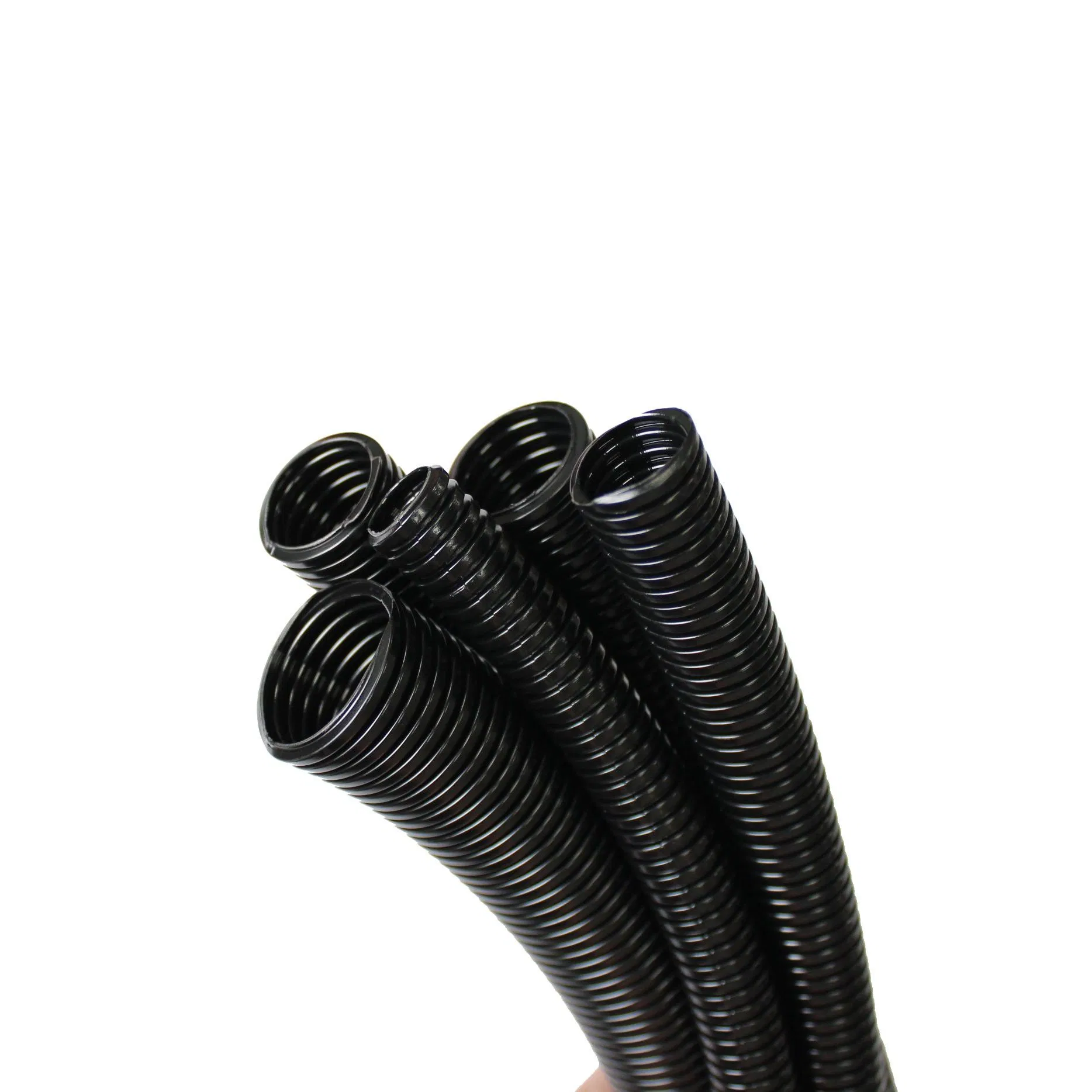 PP PE PA Flexible Corrugated Pipe Black Orange RoHS Reach CE