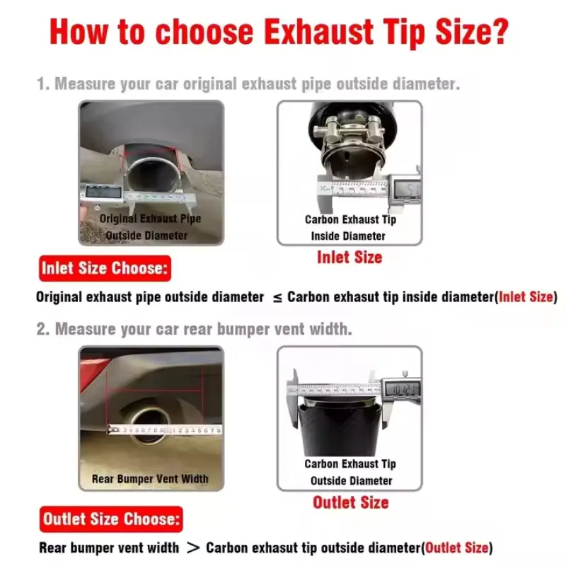 Carbon Fiber Exhaust Muffler Pipe Tip 5