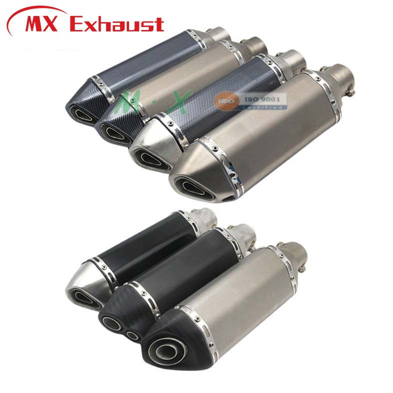 High Performance Carbon Fiber Stainless Steel Muffler Motorcycle Exhaust Muffler Racing Motorcycle Used