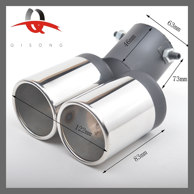 Premium Blue Burnt Stainless Steel Exhaust Muffler Tip for Cars