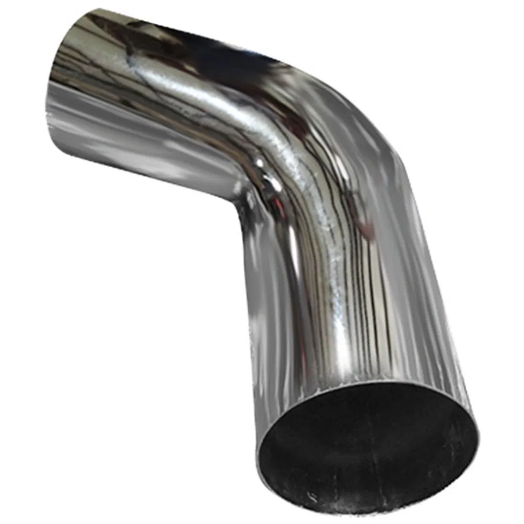 5 Inch Od Chrome 58 Degree Bend Exhaust Elbow Pipe Side View