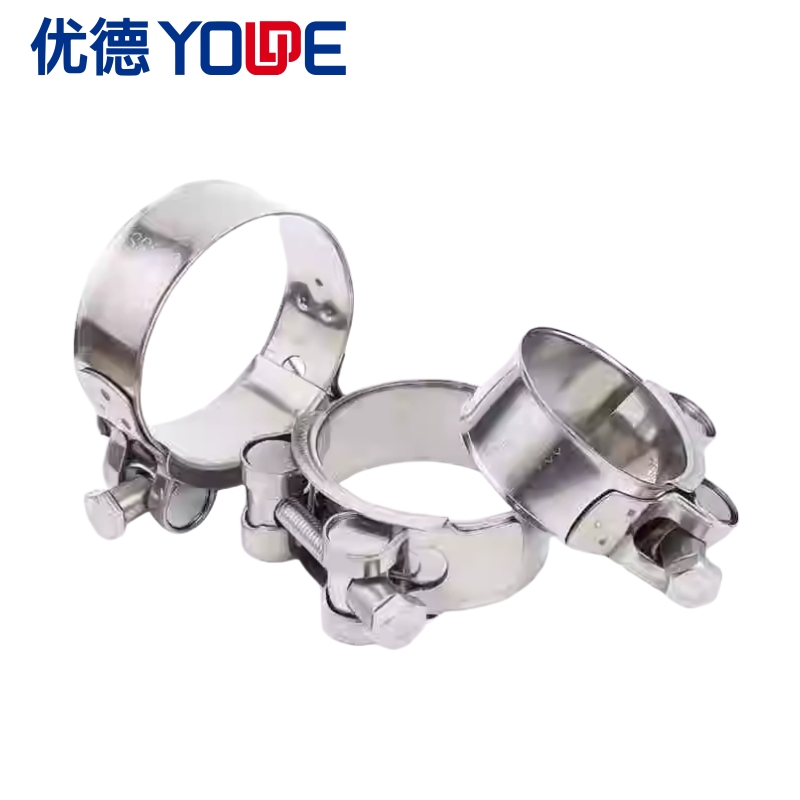 Manufacturer Double Piple Clamps Metal Stainless Steel Spring Hose Clamp Type Exhaust Heavy Duty Hose Clamps