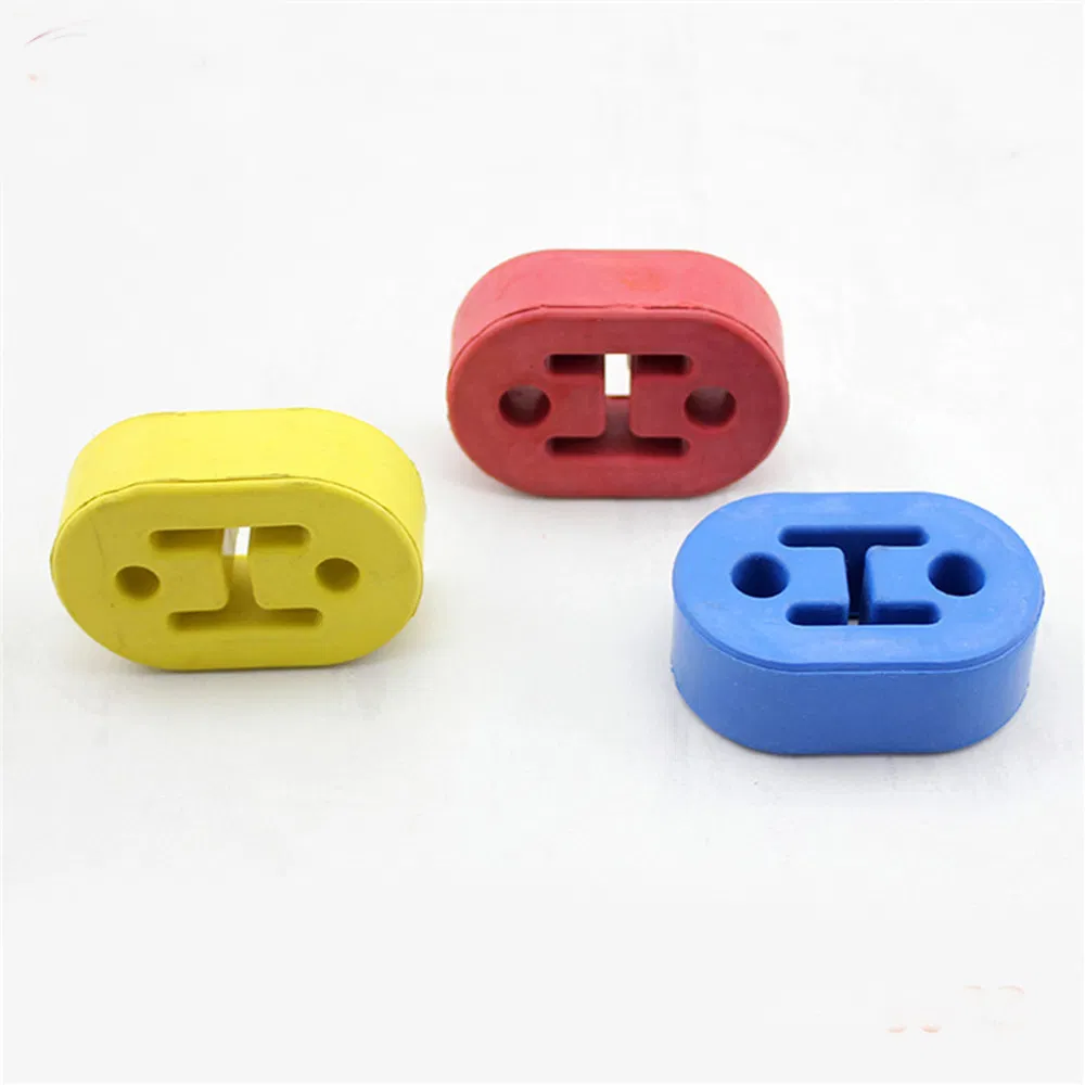 Custom Rubber Products Bespoke 4 Holes 2 Holes Universal Black Car Exhaust Muffler Rubber Hanger Tail Pipe Rubber Mount Isolator