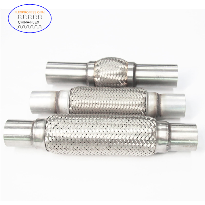 89mmx254mm Auto Ss 304 Braided Exhaust Flexible Corrugated Bellows Pipe Car Tubo Escapes Flexible