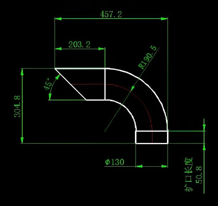 5"Od 90 Degree Chrome Dump Exhaust Pipes Stack Pipes