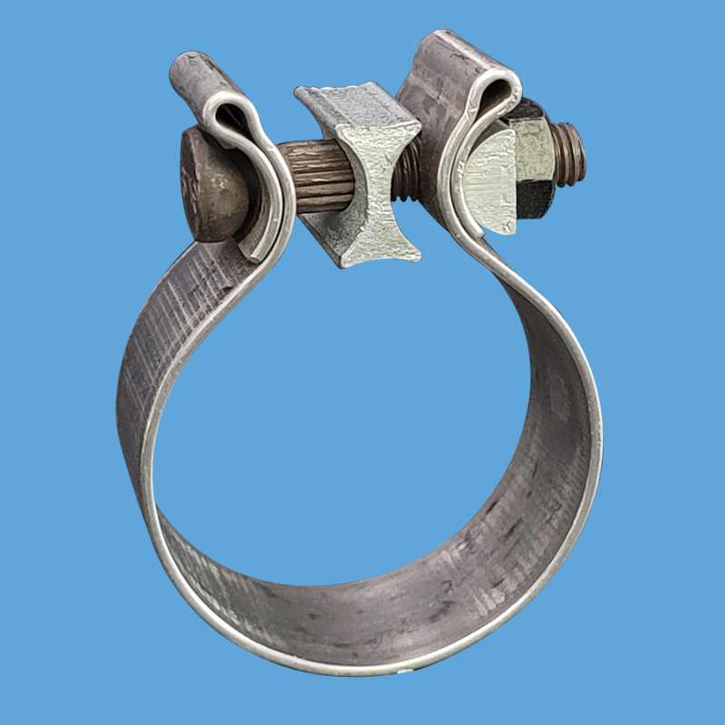 Stainless Steel Band Single Bolt Exhaust Pipe Clamp with X Washer