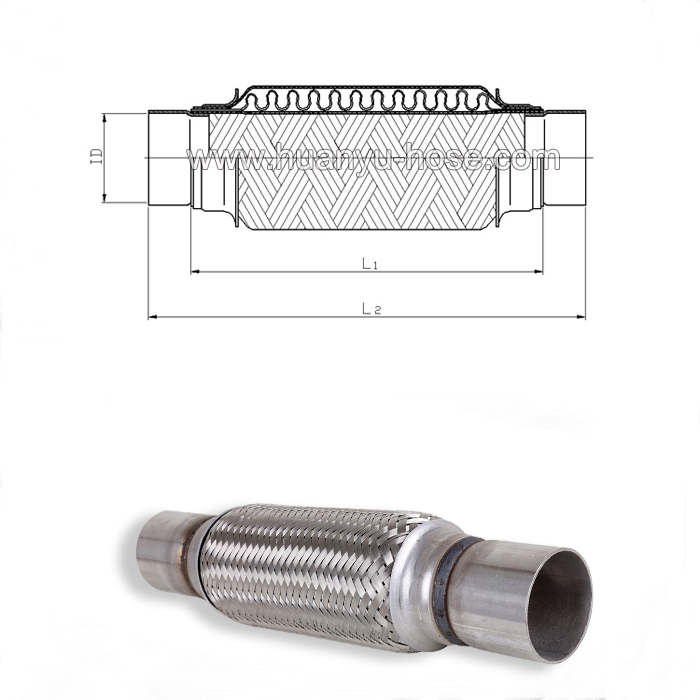 2*8*12 Inch with Nipple Exhaust Flexible Pipe