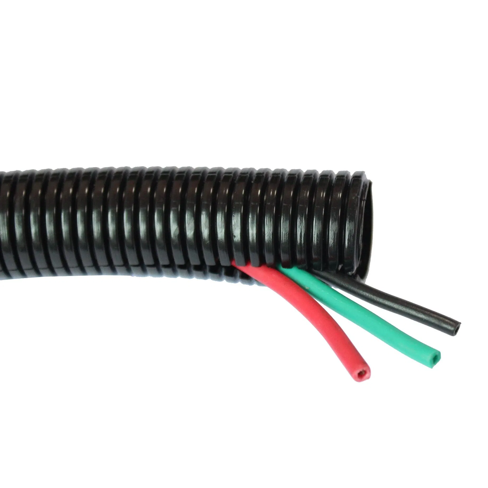 PP PE PA Flexible Corrugated Pipe Black Orange RoHS Reach CE