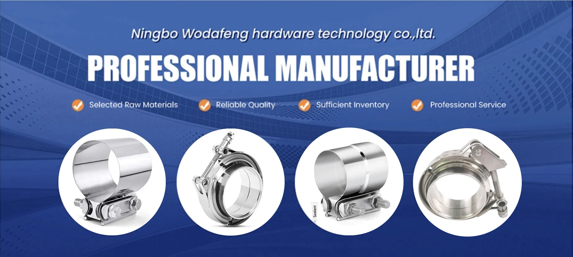 Stainless Steel Lap Joint Clamp Exhaust Band Coupler Sleeve Clamp