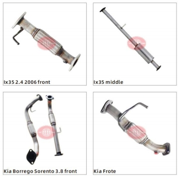 Car Repair 409ss Exhaust Muffler for Hyundai Tuscon Sportage Mistra Elantra IX25 IX35 KIA Sonata Santa Fe High Quality Aftermarket Exhaust Muffler