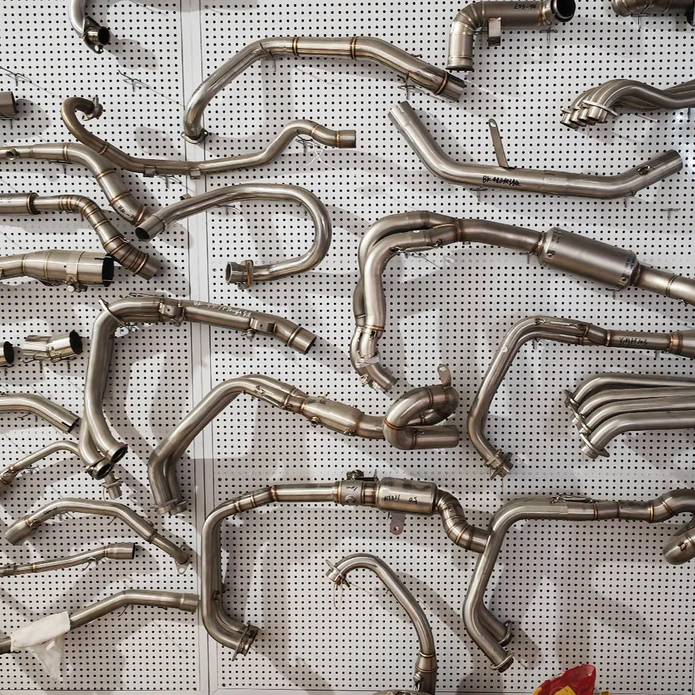 Wholesale Stainless Steel and Titanium Alloy Header Pipe, Chrome Motorcycle Front Exhaust Pipe, Universal Muffler Tube and Manifold Pipes