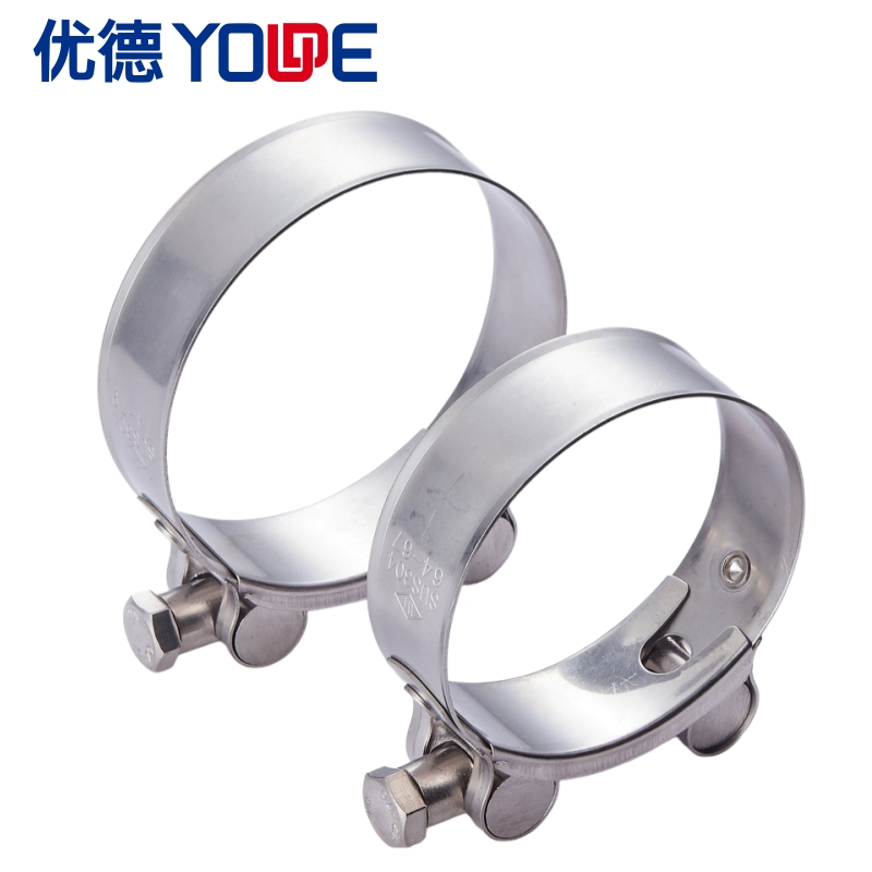 Manufacturer Double Piple Clamps Metal Stainless Steel Spring Hose Clamp Type Exhaust Heavy Duty Hose Clamps