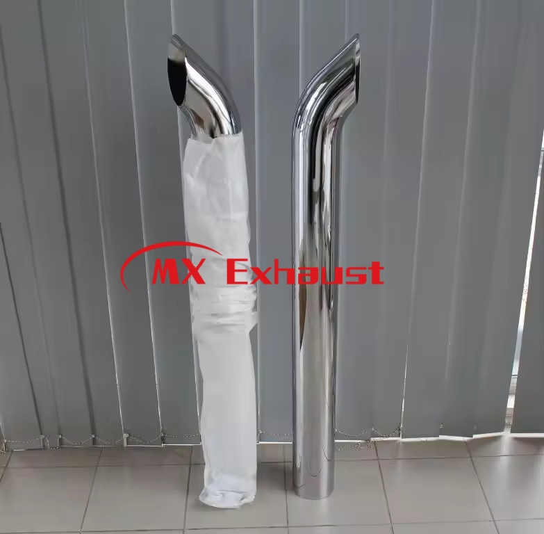 Custom Exhaust Pipe Muffler Chrome Steel Stack Curved Pipe for America Truck