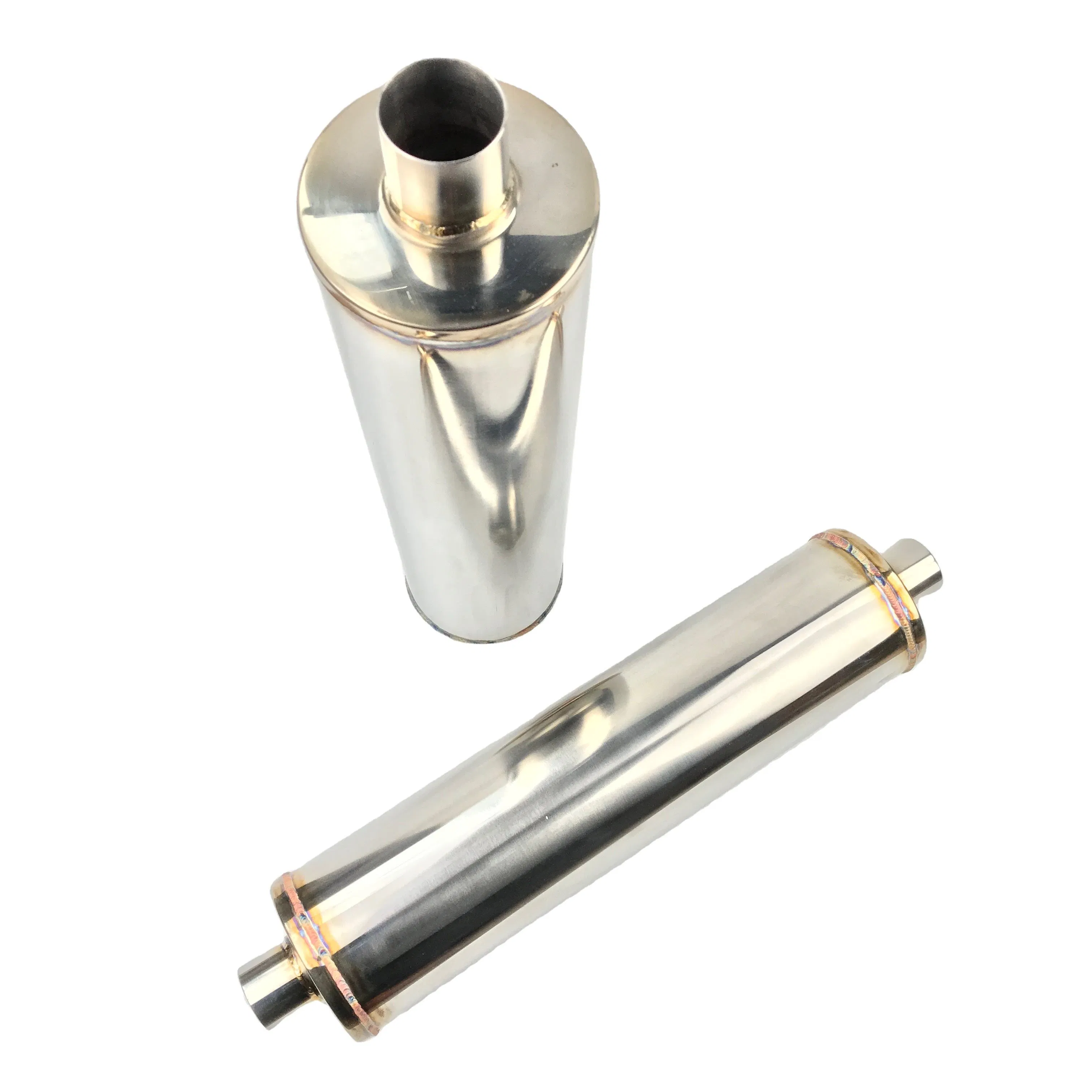 Customized 3" Inlet Double Stainless Steel Car Exhaust Muffler