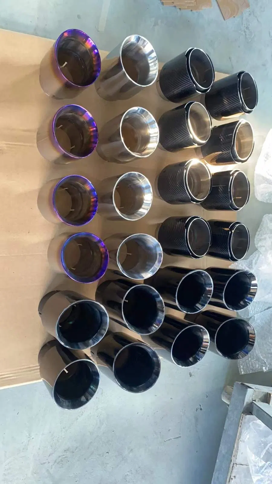 Universal Exhaust Tip Carbon Fiber Stainless Steel Titanium Custom Muffler Tips