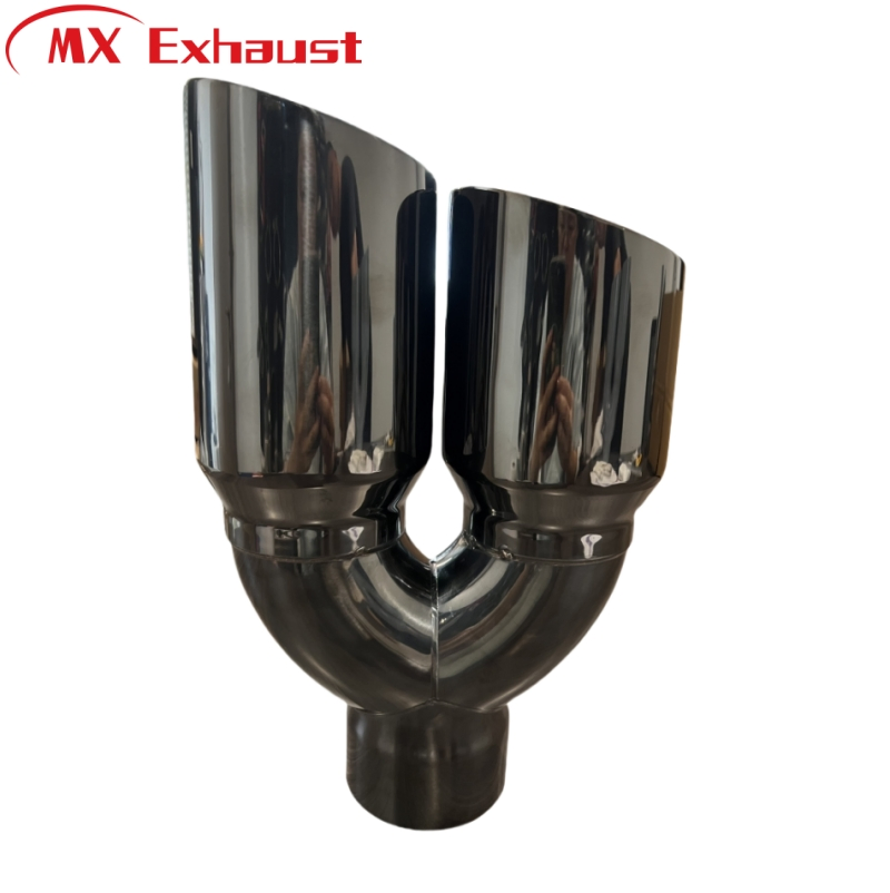 Popular in Us Chrome Polished 2.5'' 3 Inch Angel Stainless Steel Exhaust Tips Exhaust Pipe for Car Truck Exhaust System