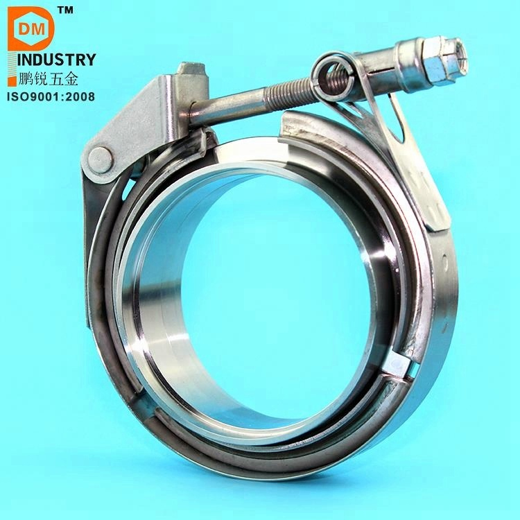 Auto Exhuast Pipe V Band Clamp Stainless Steel Quick Release V Band Clamps Exhaust Pipe Clamps Automotive Exhaust System Clamps V-Band Clamp &amp; Flanges Fits