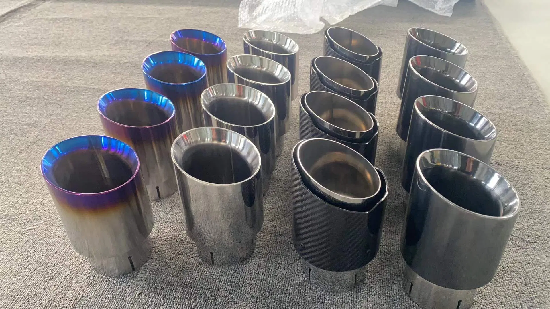 Universal Exhaust Tip Carbon Fiber Stainless Steel Titanium Custom Muffler Tips