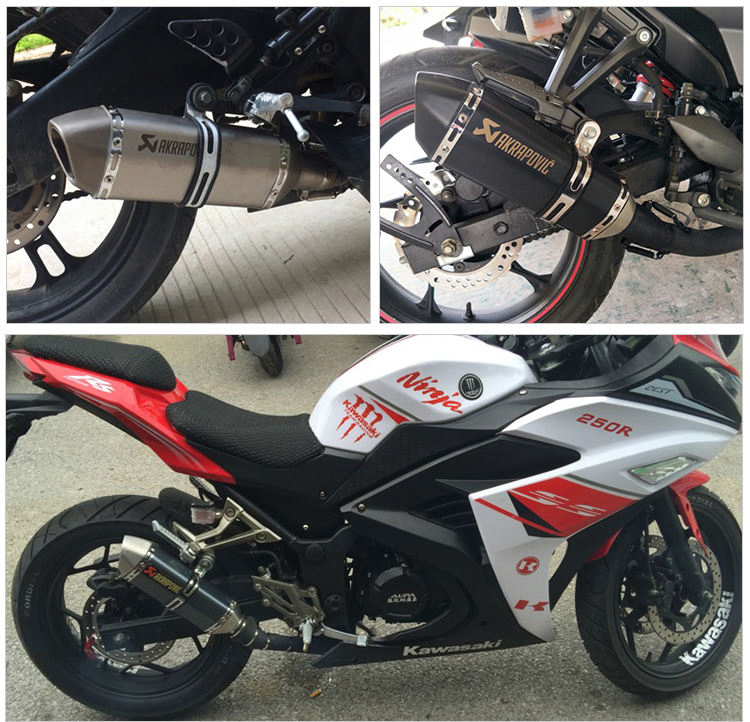 High Performance Carbon Fiber Stainless Steel Muffler Motorcycle Exhaust Muffler Racing Motorcycle Used