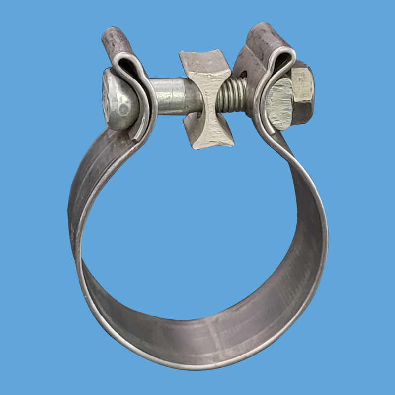 Stainless Steel Band Single Bolt Exhaust Pipe Clamp with X Washer