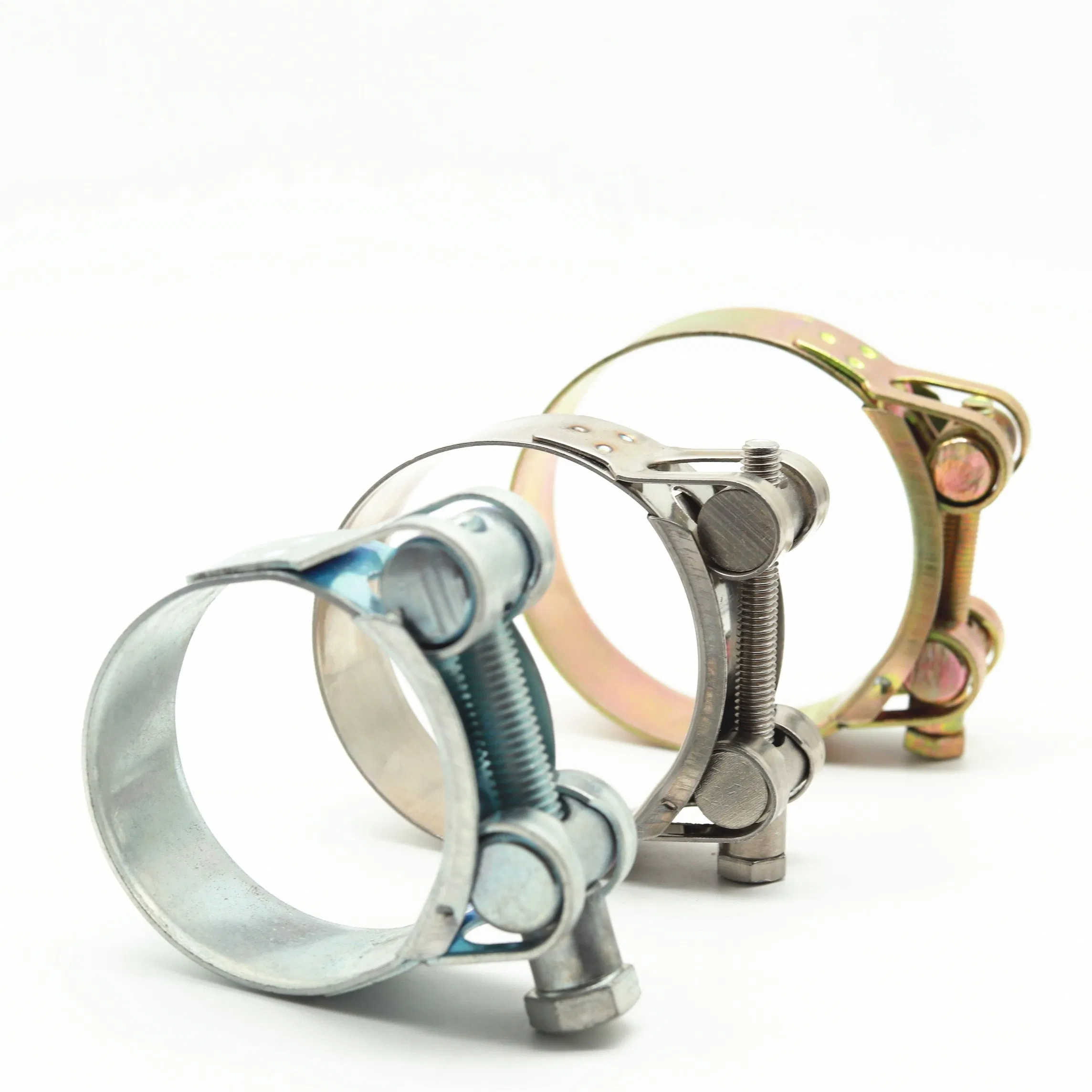 China Manufacture Exhaust Hollow T Bolt European Clamp Carbon Steel Pipe Clamps