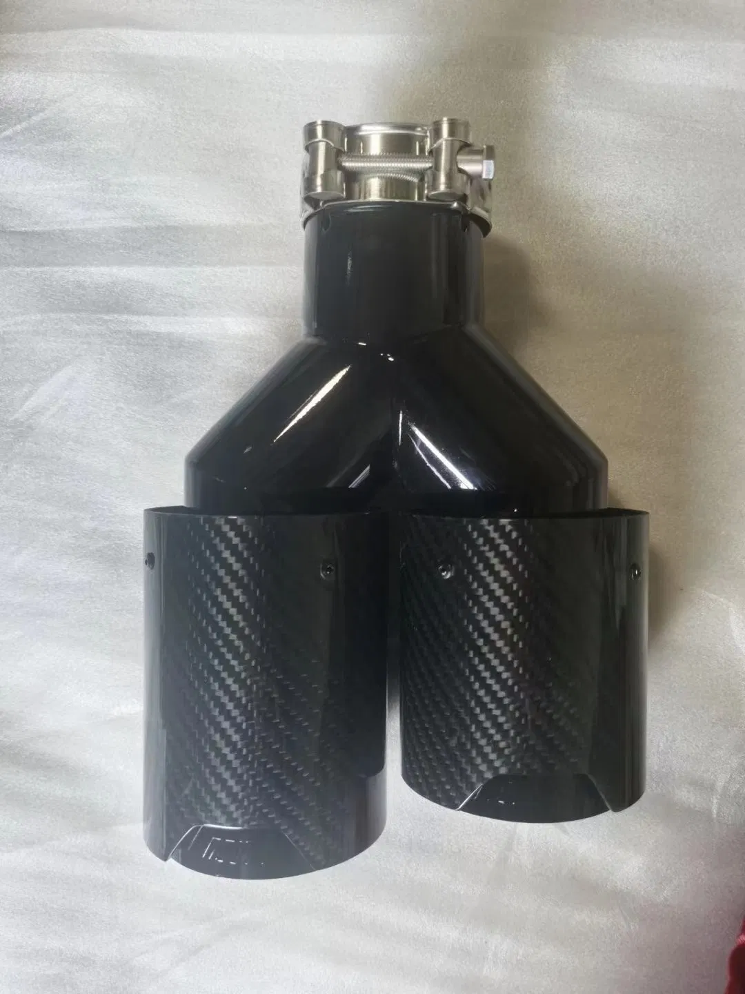 Car Carbon Fiber Decoration Universal Exhaust Muffler Tip Y Shape Exit Exhaust Pipe Nozzle