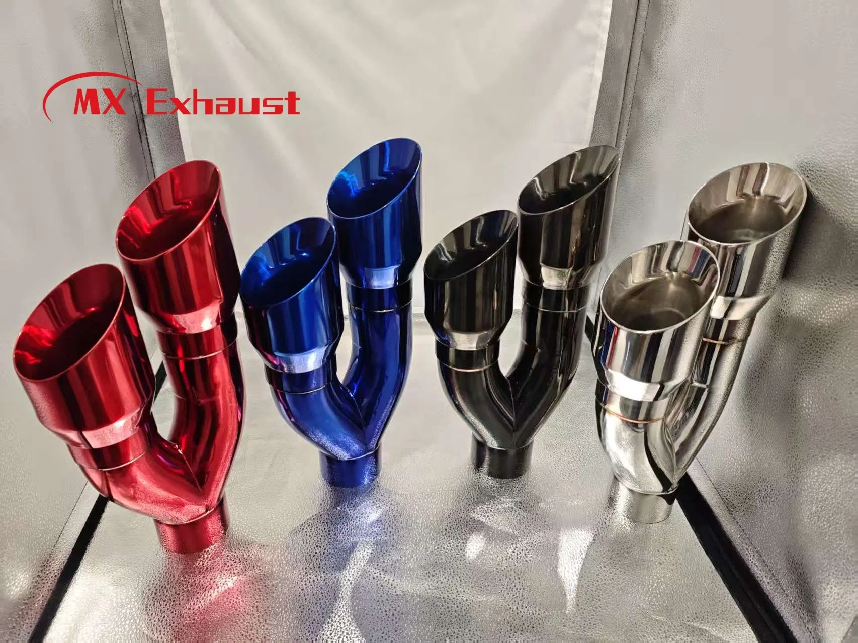 High Quality Compatible 2.5'' 3'' Inlet 4'' Outlet 16'' Length Stainless Steel Exhaust Muffler Pipe Tips for Car/Truck Modification