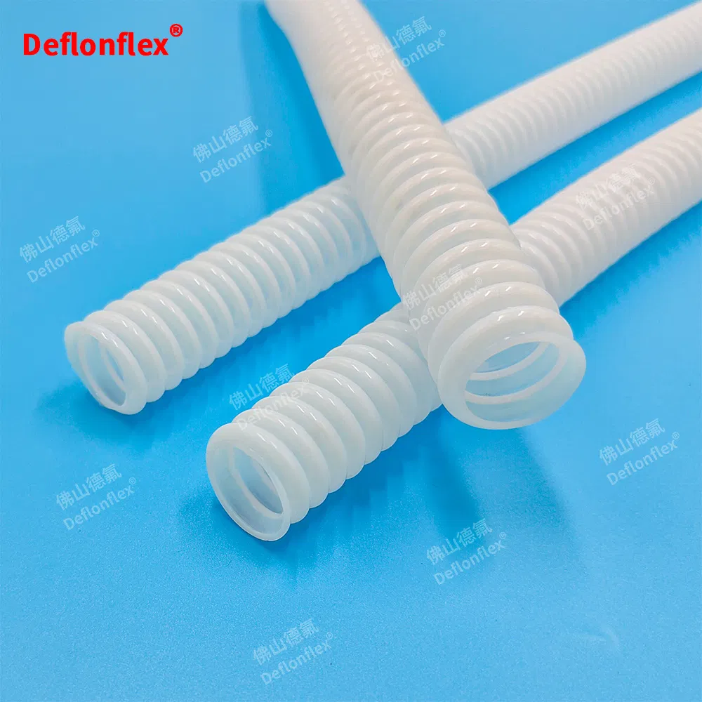 Flexible High-Quality Spiral PTFE Corrugated Hose/Corrugated PTFE Pipe