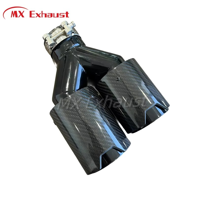Customized M Performance 93mm*2 Carbon Fiber Stainless Steel Muffler Tips/Tail Pipes for Car Exhaust System Modification