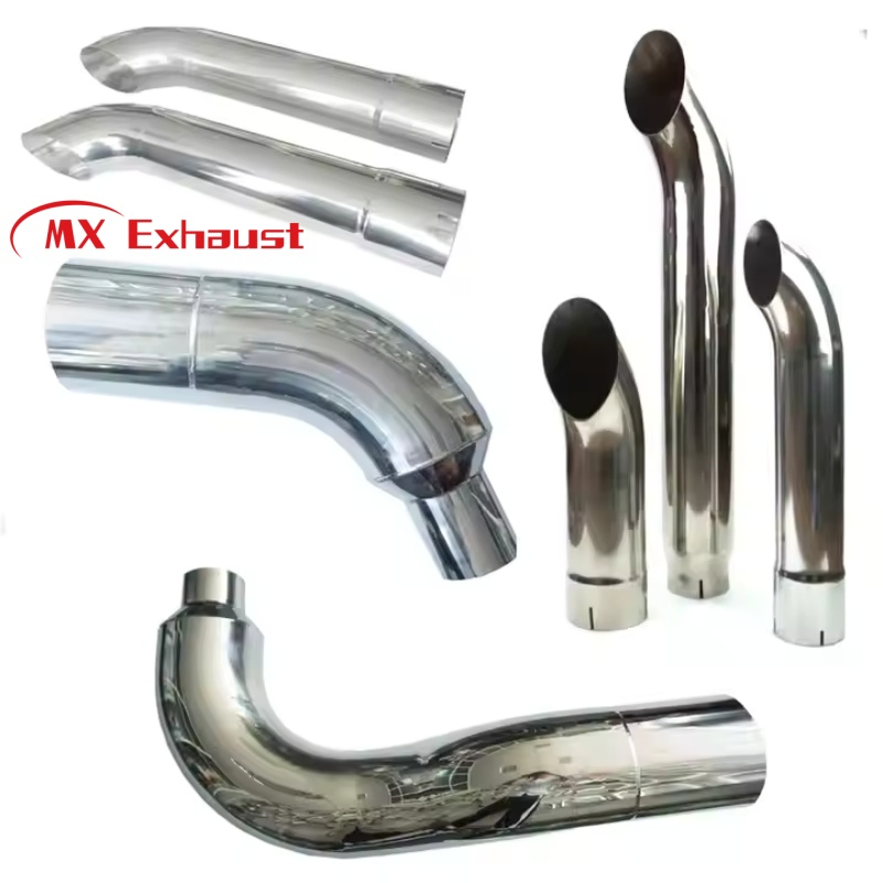 Customized Spare Parts 4"*36" Heavy Duty Truck Exhaust System Chrome Arc Pipe Muffler Exhaust Pipe Heavy Duty Truck/Diesel Exhaust System