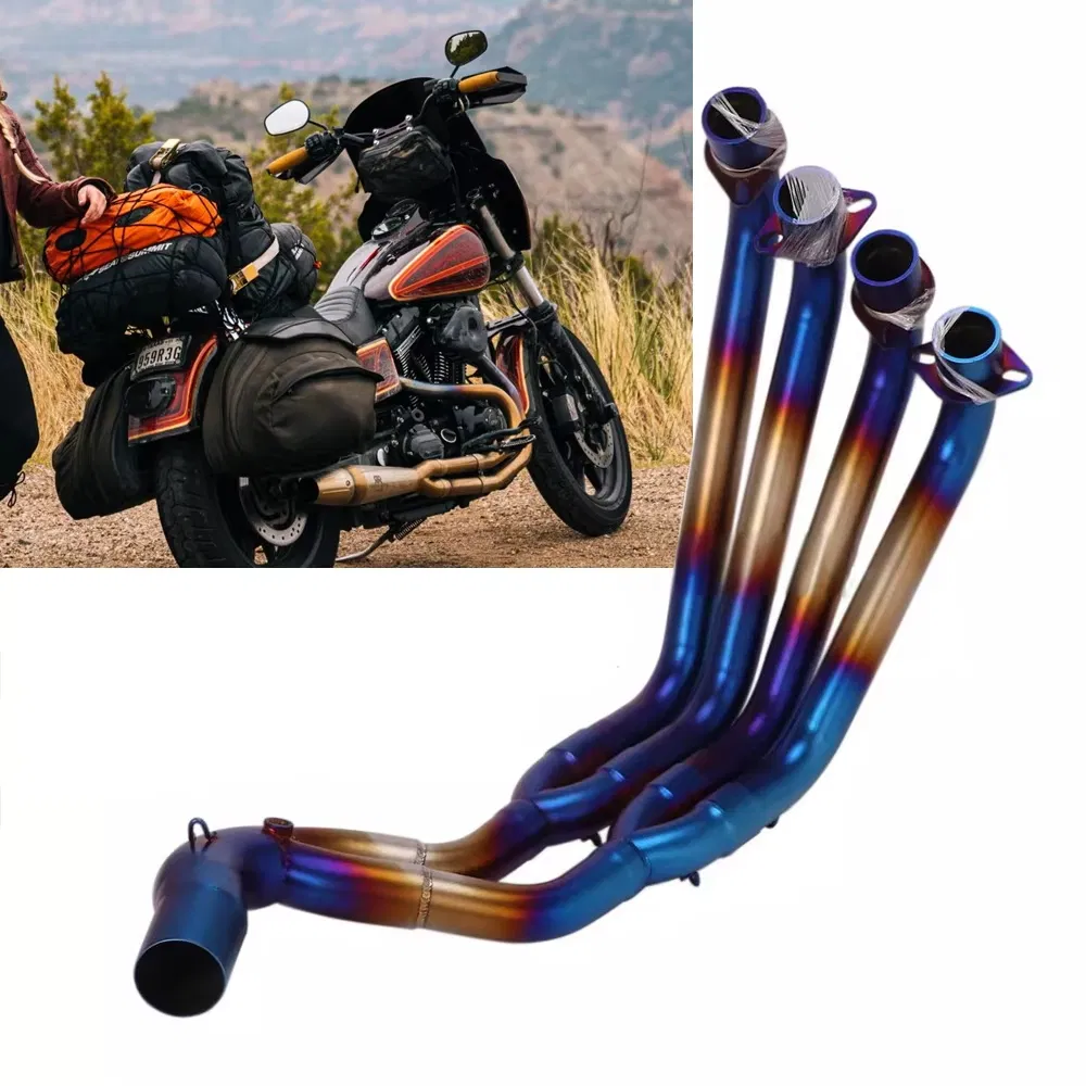 Wholesale Stainless Steel and Titanium Alloy Header Pipe, Chrome Motorcycle Front Exhaust Pipe, Universal Muffler Tube and Manifold Pipes