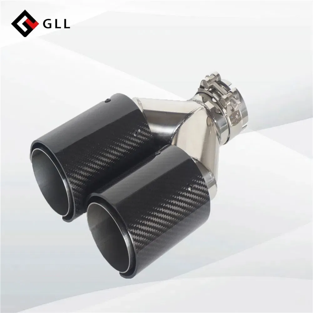 2 Side 4 Output Dual Outlet with Clamp Suitable Exhaust Muffler Tip