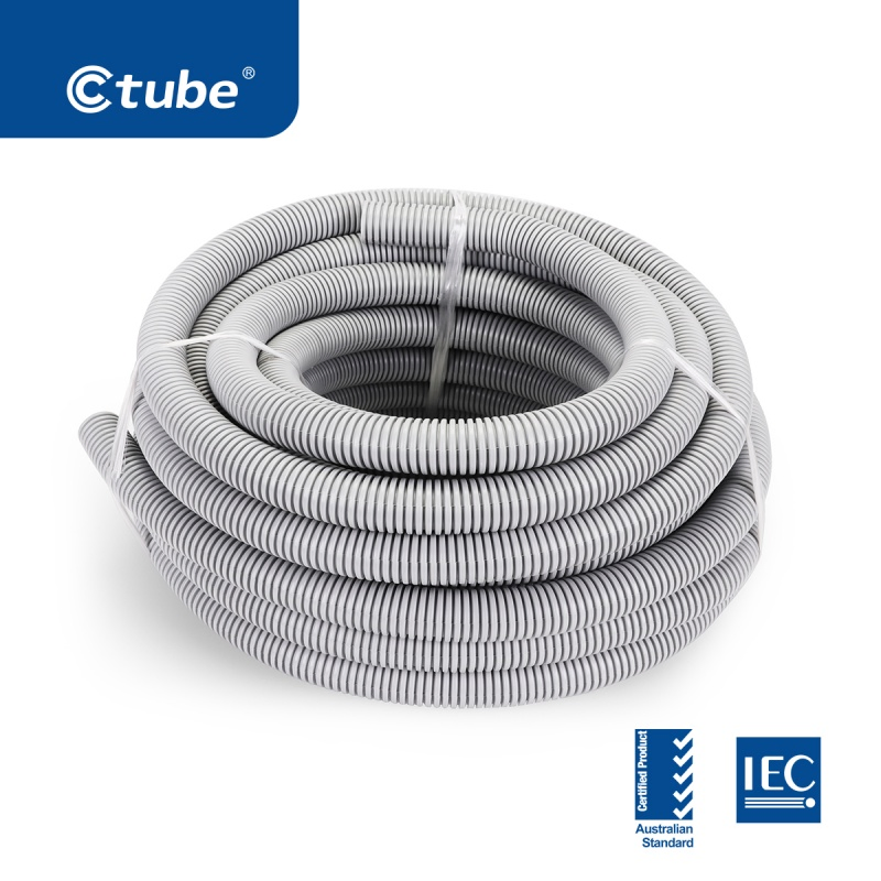 Orange Corrugated Fire Resistant PVC Electrical Flexible Conduit Pipe