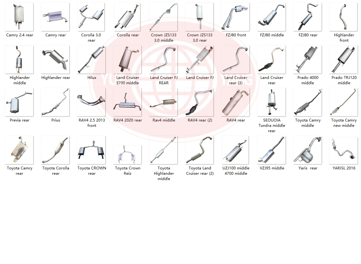 Cheap Price Stainless Steel Wholesale Exhaust Muffler for Car Toyota Camry Corolla Crown Highlander Hilux Land Cruiser RAV4 Yaris Auto Part Exhaust Pipe Muffler