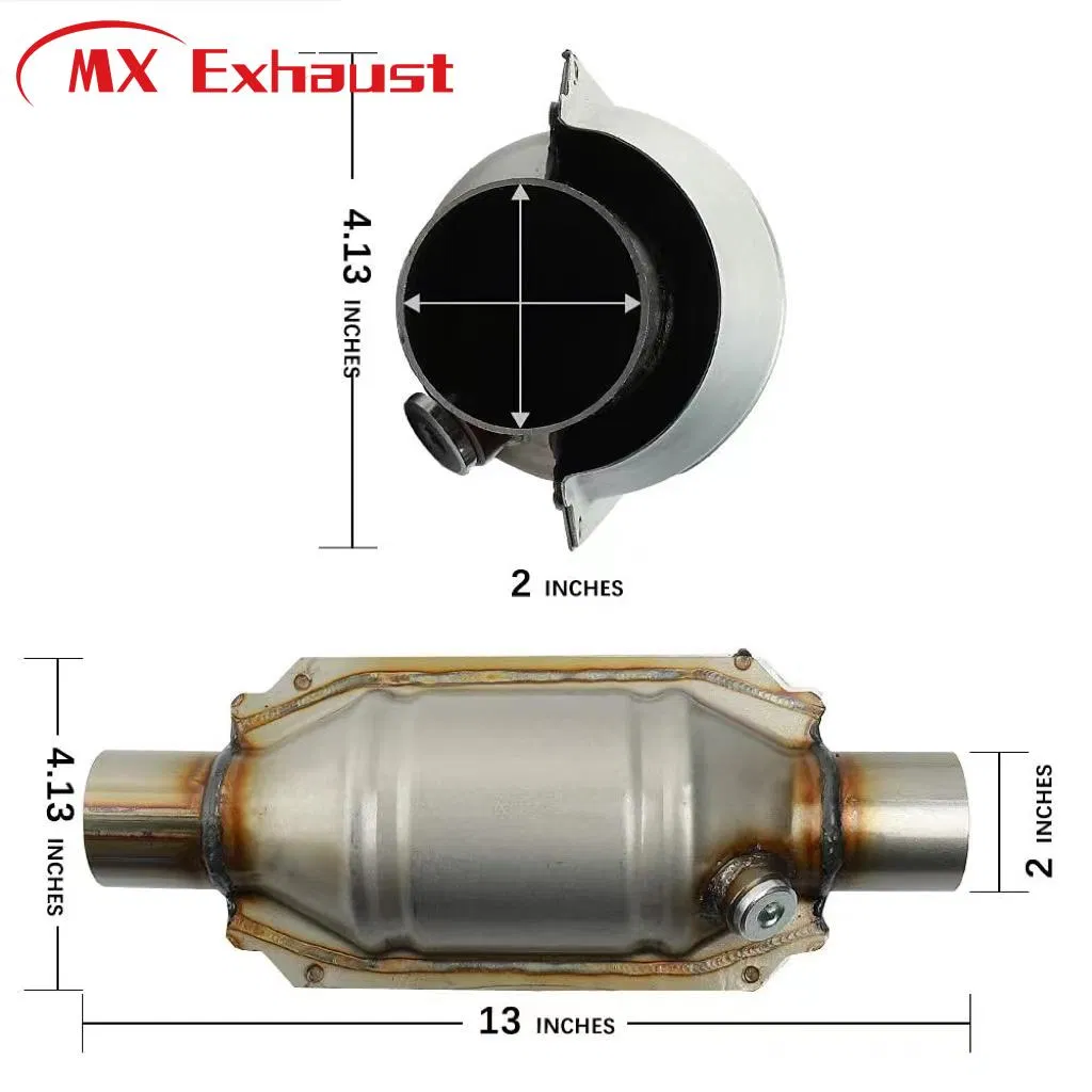 Universal Euro 4 High-Flow Ceramic Honeycomb Three Way Catalytic Converter