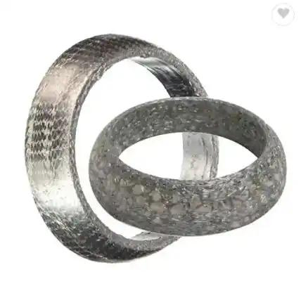 Exhaust System Gasket Joint Graphite Oil- Resistant Donut Gasket for Catalytic Converter Exhaust Muffler