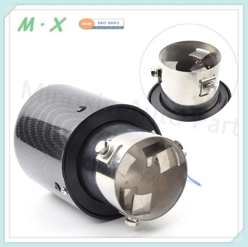 Akrapovic Car Exhaust System Single Outlets Glossy Carbon Fiber Exhaust Muffler Tips