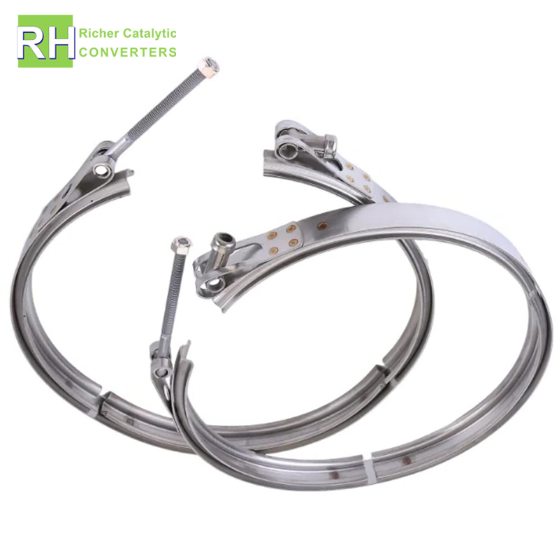 DPF Clamps Exhaust Flange Clamp Auto Parts Clamp for Caterpillar Stainless Steel