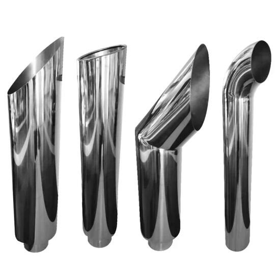 Customized 4′ ′ Polished Stainless Steel Curved Exhaust Stack Pipe for Freightliner Cascadia