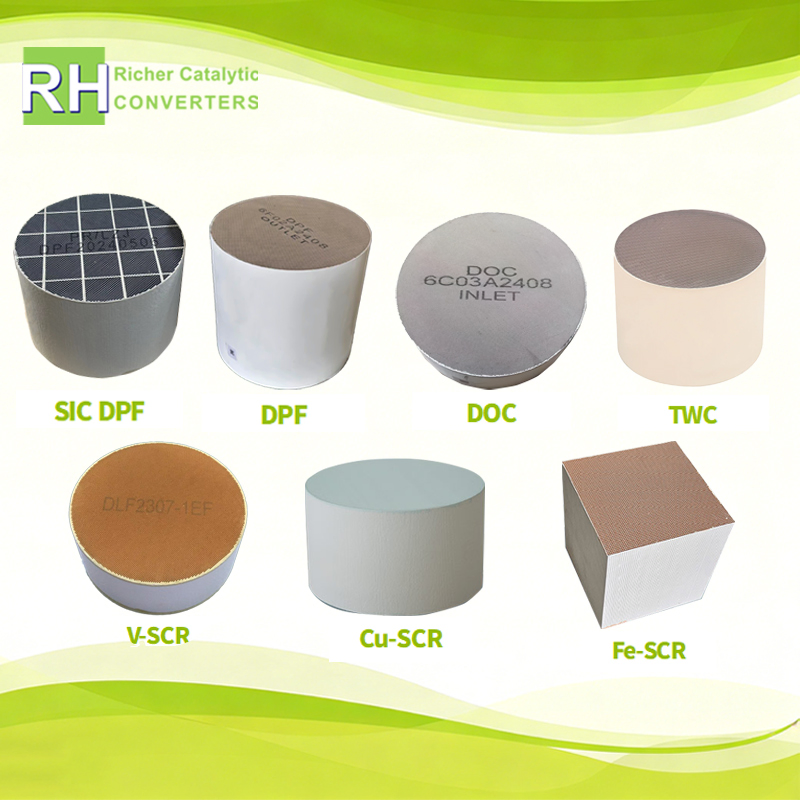 Euro6 SCR/DPF/Doc Ceramic Substrate (Cordierite) Catalytic Converter for Cat FIAT Stilo 1.9 OE 466844566/55180218/55180218/55189613