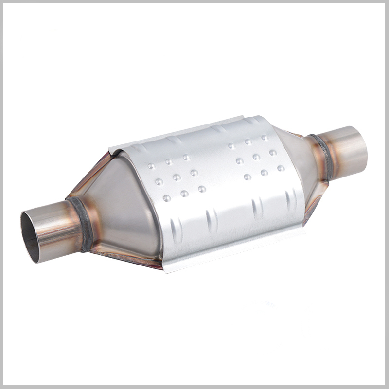 Stainless Steel Exhaust System Three-Way Catalytic Converter Honeycomb Ceramic Core with O2 Plug
