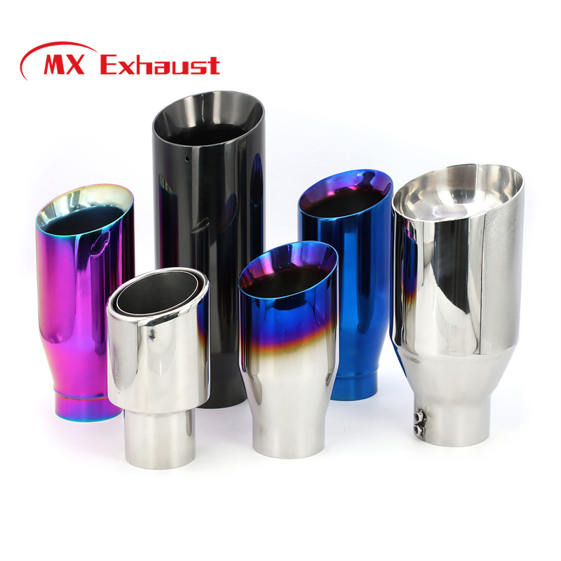 Auto Universal Double Wall Stainless Steel 304 Exhaust Muffler Tip Nozzle Tail Pipe