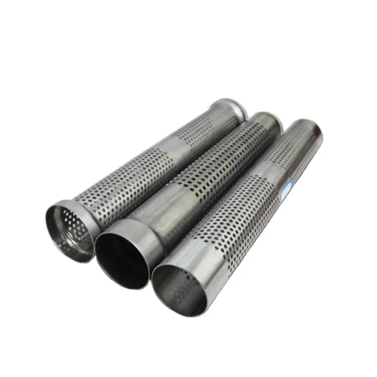 Corrosion-Resistant SS316 304/409L Stainless Steel Perforated Tubing for Car Exhaust Pipe