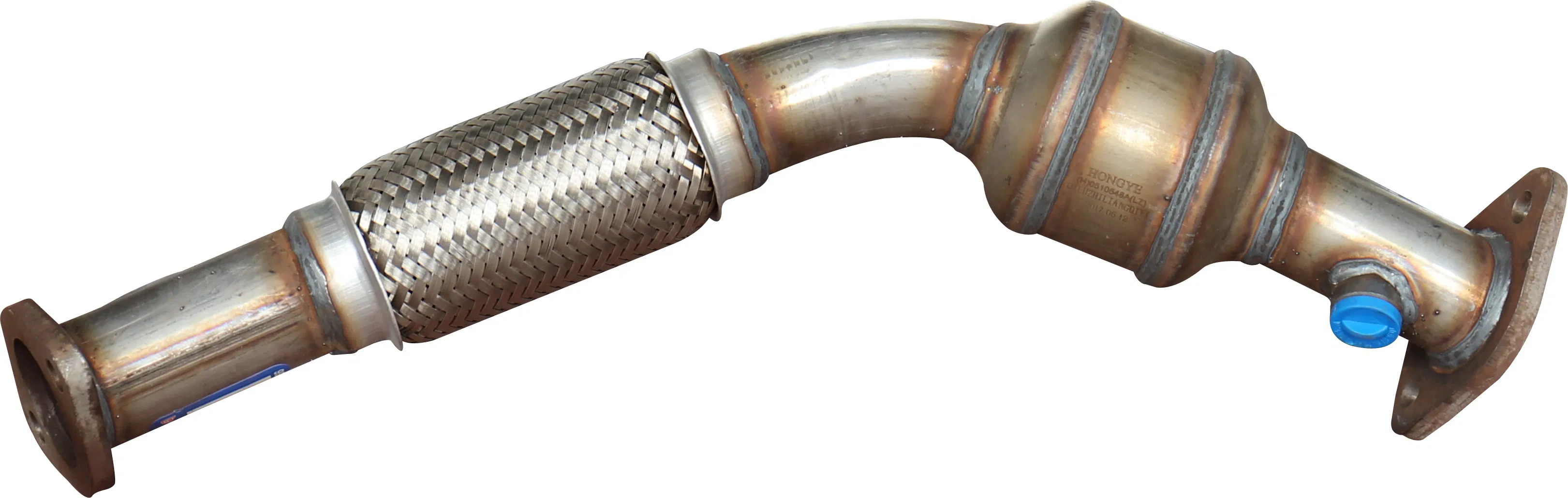 Stainless Steel Exhaust System Catalytic Converter with Built-in Ceramic Core.