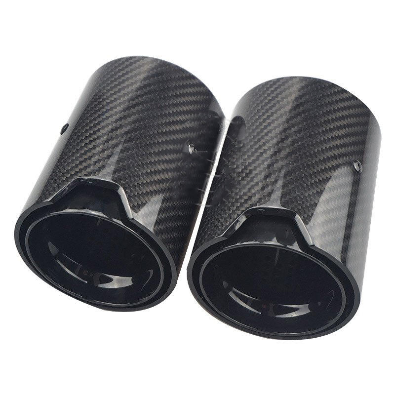 Glossy Carbon Fiber Exhaust Tips for BMW M2 M3 M4 F80 F82 F87 Muffler Tips Tailpipe Nozzle Car Exhaust System Modification