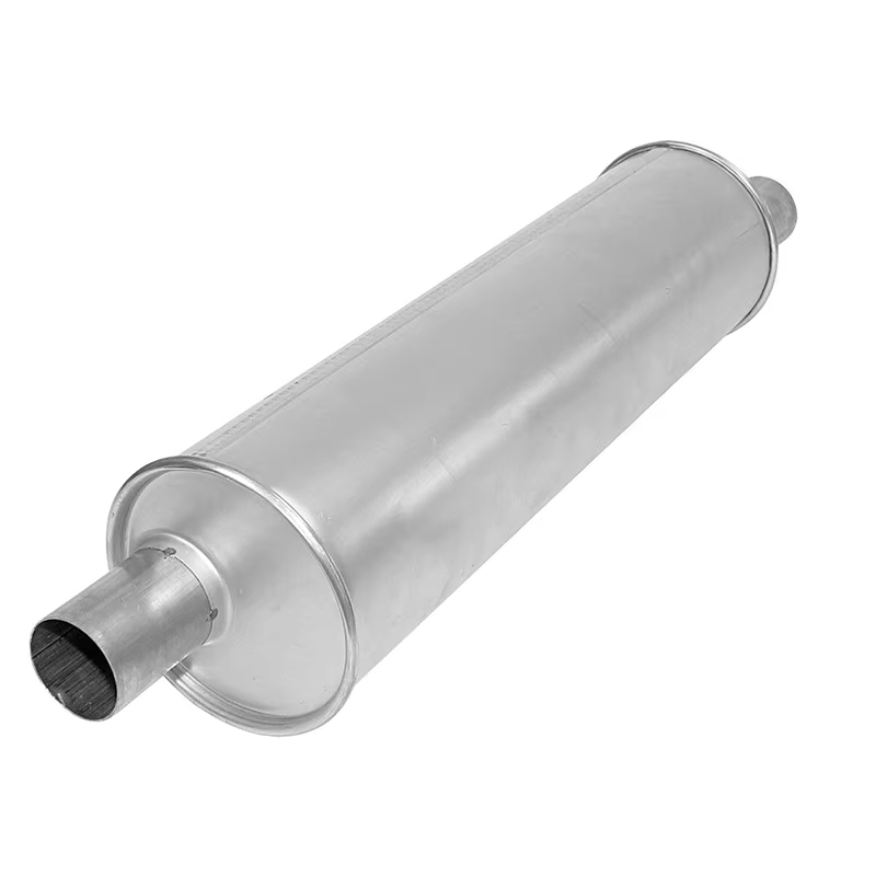 Stainless Steel Round Body; D6" X L23"; 29" Overall Length; 2.25" ID Config. 180° Exhaust Muffler Exhaust Pipe From Chinese Manufacture