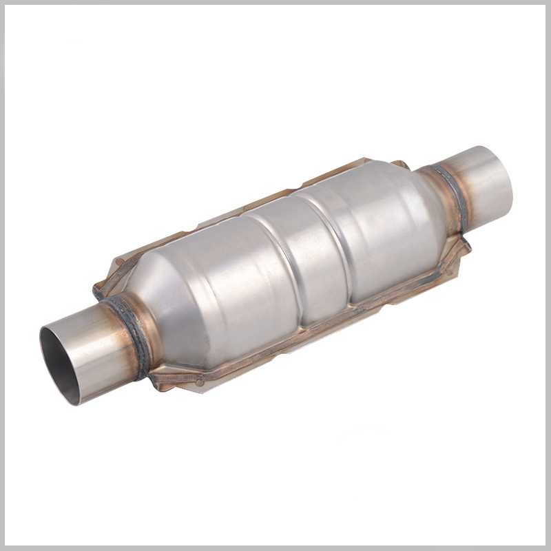 Stainless Steel Exhaust System Three-Way Catalytic Converter Honeycomb Ceramic Core with O2 Plug