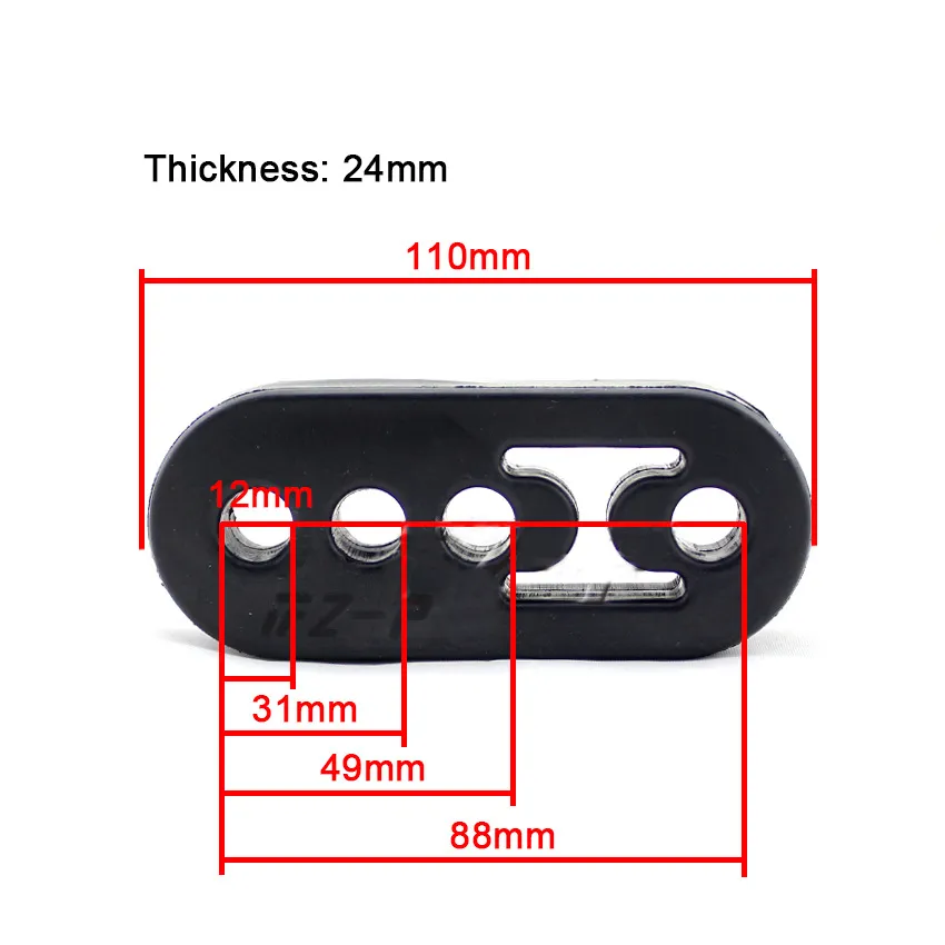 Universal Black Car Exhaust Muffler Rubber Hanger